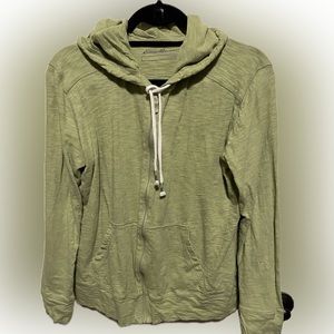 Eddie Bauer Slub Full Zip Hoodie Legend Wash Green Size L
